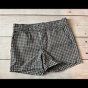 Gap Womens Black White Gingham Chino Shorts Size 00